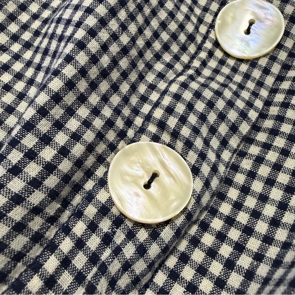 Anthropologie Dress Sz 14 Camelia Collared Button Front Gingham Cottagecore - Picture 5 of 15